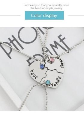 AS精致三人毕业礼物闺蜜女多人手链流友谊锁骨链新四人好姐妹学生