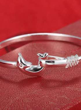 MM韩版新款时尚小清新可爱海豚之恋女生手镯生日情人节实拍潮流