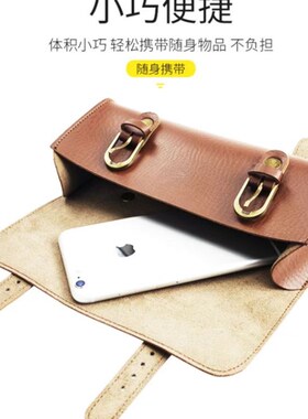 极速适用小牛U+B麦铃G30电动车改装复古棕皮收纳包储物包储物挂包