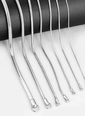 1 piece Stainless steel Round Snake Chain Pendant Necklace F