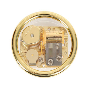 极速铜金属发条式音乐盒迷你八音盒手摇音乐盒摆件家居装饰圆形音