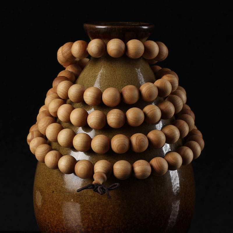 至善工艺 太行崖柏素珠手链8mm108颗高油性木珠佛珠男女时尚款