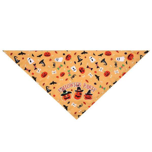 Halloween Cat Dog Bandana Bibs Scarf Collar Adjustable Pet