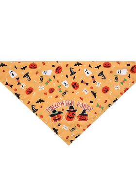Halloween Cat Dog Bandana Bibs Scarf Collar Adjustable Pet