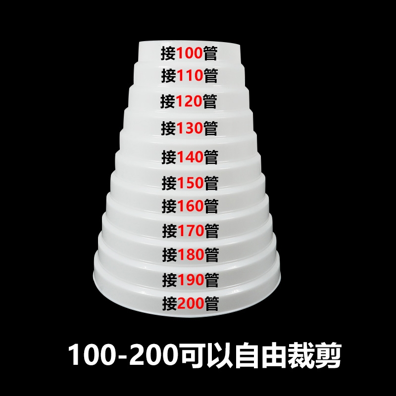 抽油烟机排烟管变径圈排风管转换头止逆阀变径器大小转接头加厚款