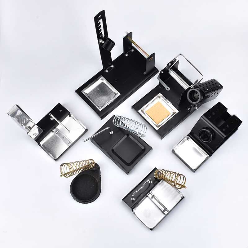 。多功电烙铁能架锡丝架松香多用途电烙铁支架金属烙铁架双格烙铁