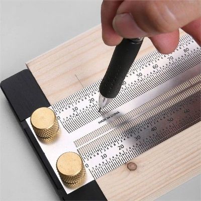 新品HighPrecision Scale Ruler TType Hole Ruler Stainless