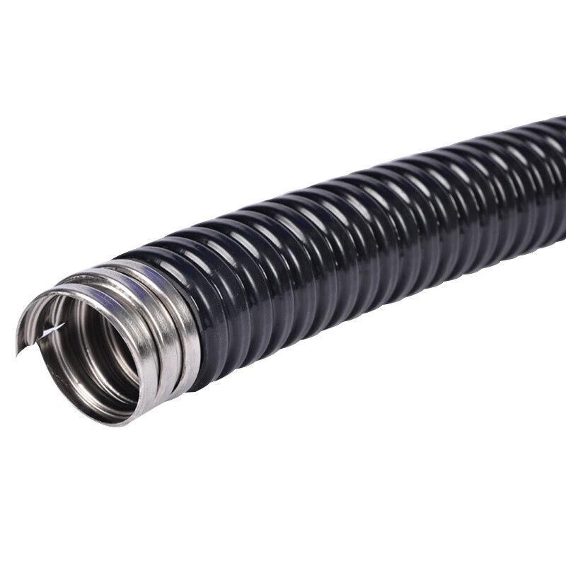 厂家304不锈钢软管包塑金属波纹管护线管穿线管25mm10米HKC