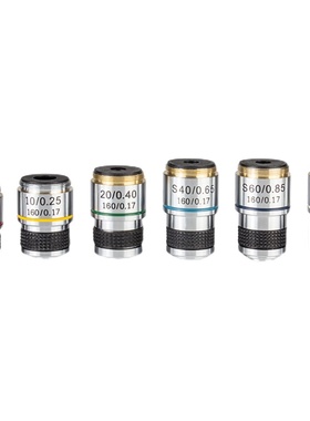 物倍0倍/46018倍/生物显微镜20通用10消色差40倍/5倍/10铜镜倍/