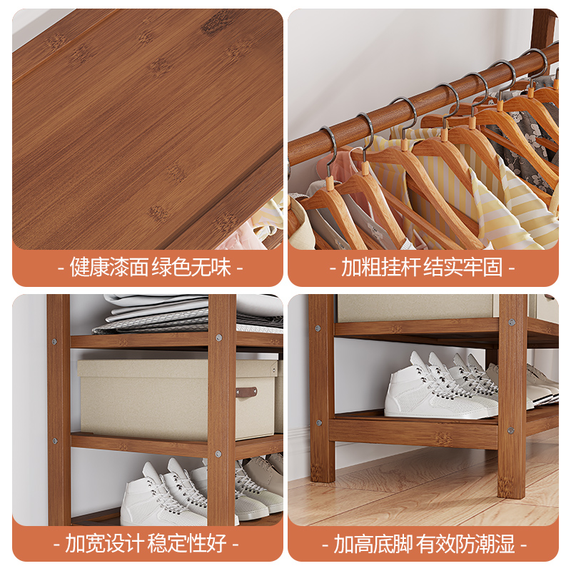 牀上简易衣柜置物家用实木衣架租房宿舍儿童组装衣橱收纳卧室储物