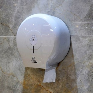 纸巾盒商用大盘长卷纸圆形大卷纸盒大号壁挂式纸抽圆盘卫生间