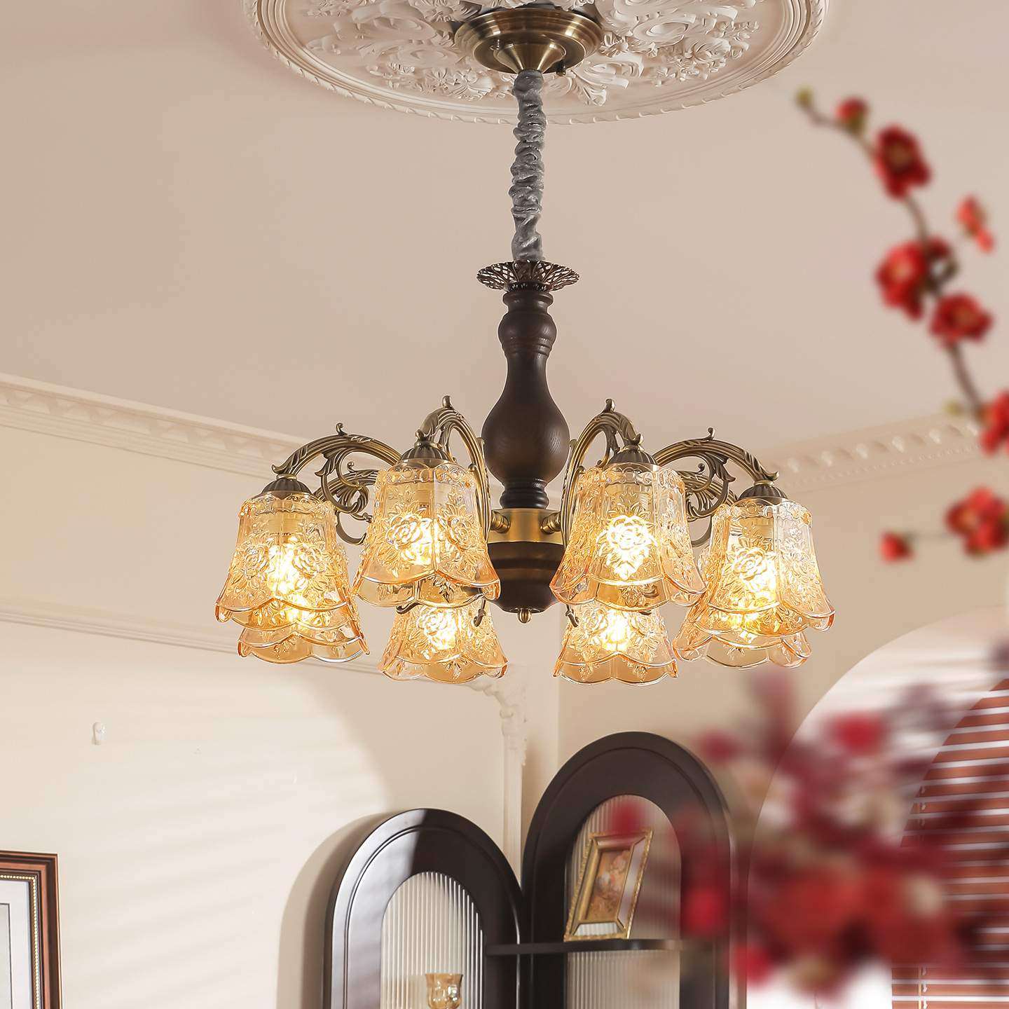 美式复古吊灯客厅灯实木高级感大厅主灯卧室法式中古风灯具2025款,畜牧/养殖物资,畜牧/养殖器械,淘宝优惠券,粉丝福利购,淘宝优惠卷