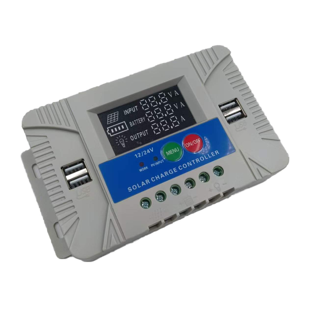 太阳能充电控制器10A20A30A额定电压12V24V太阳能电池板充电控制