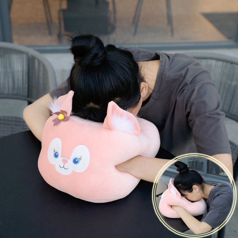 午睡枕小学生趴睡枕儿童s睡觉可爱玉桂狗暖手抱枕午休神器靠垫枕