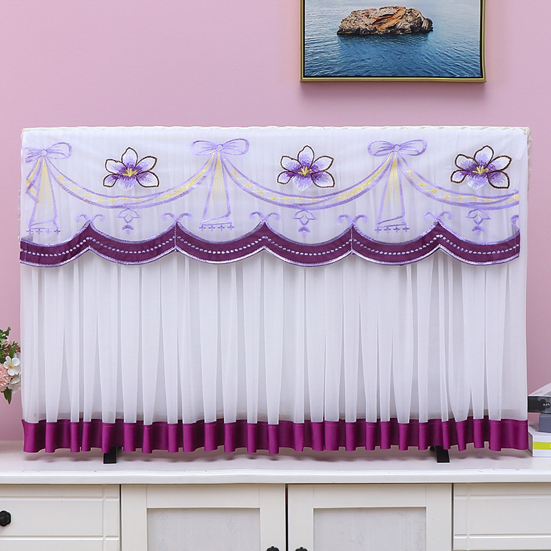 电视机罩电视罩电视机防尘罩电视罩套蕾丝液晶高档上U档次55寸65