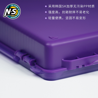 NS路亚配件收纳盒双面别针盒多功能储物盒便携亮片假饵盒鱼钩盒子