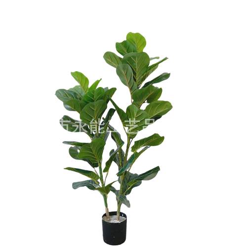 网红ins仿真琴叶榕室内客厅落地盆栽服装店橱窗绿色假植物琴叶榕
