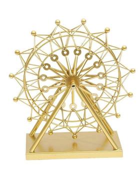 新款铁艺摩天轮模型摆件创意金属工艺品欧式酒柜书房装饰品