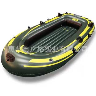 户外便携式充气皮划艇双人充气船钓鱼船可折叠三人漂流船加厚船