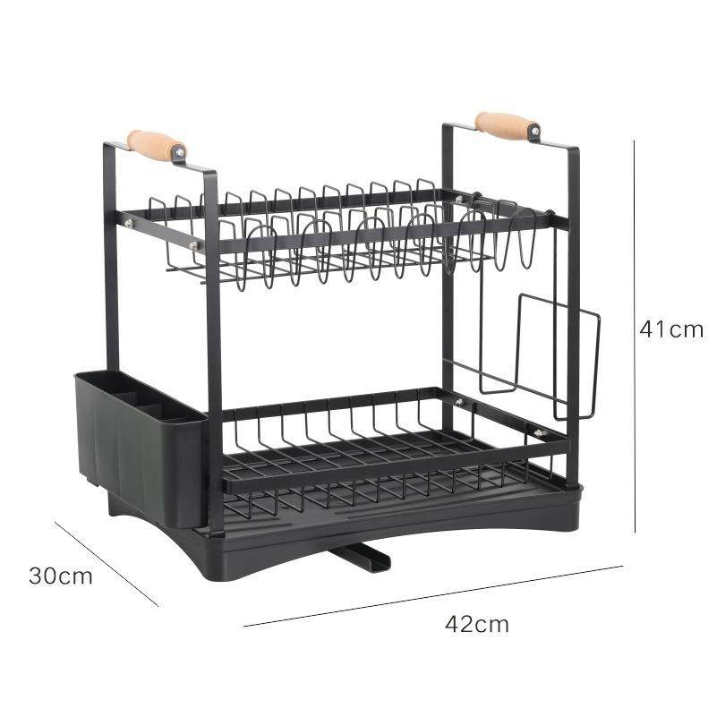 厨房沥水碗碟架碗筷刀叉水杯餐盘收纳架可折叠导水双层碗架,厨房/烹饪用具,抹布架/厨房清洁收纳架,淘宝优惠券,粉丝福利购,淘宝优惠卷