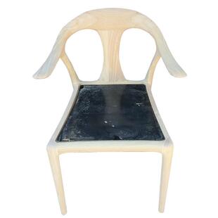 北欧爆款家用鸭舌椅子餐厅简约中式书房休闲洽谈茶椅实木椅子白胚