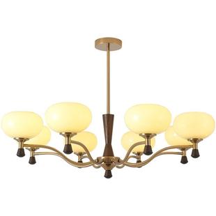 法式 复古客厅吊灯餐厅卧室书房间灯具玻璃南洋风主灯 中古柿子美式