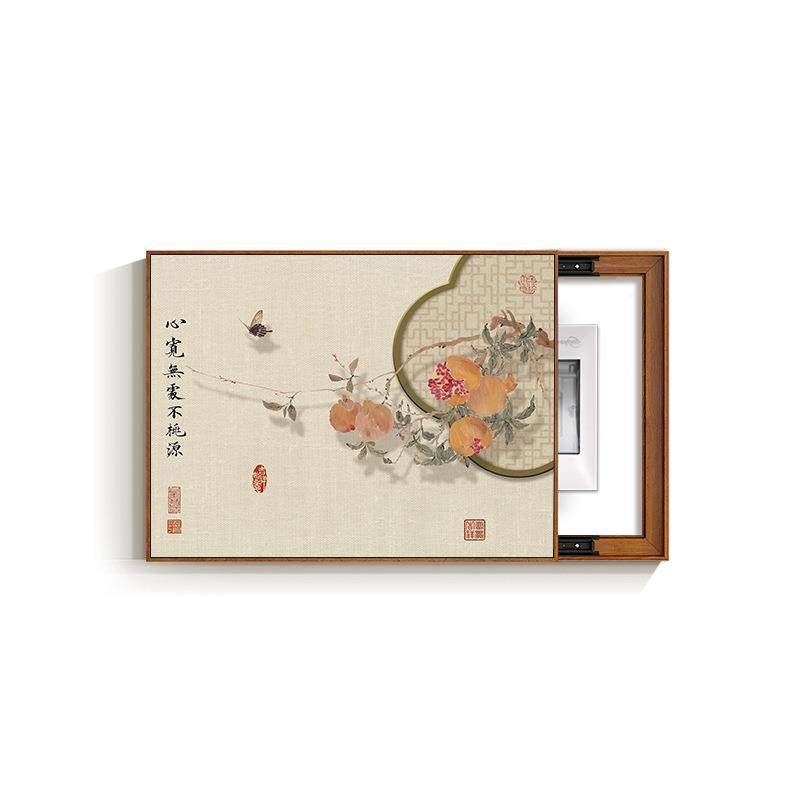 新中式电闸箱遮挡壁画葫芦纳福电表箱装饰画客厅弱电箱盖板,家居饰品,现代装饰画,淘宝优惠券,粉丝福利购,淘宝优惠卷
