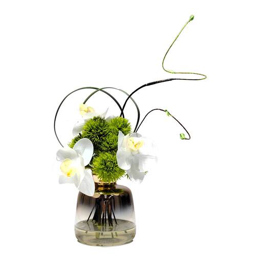 现代简约玻璃仿真花假花客厅花器桌面茶几家居花艺卫生间花卉摆件