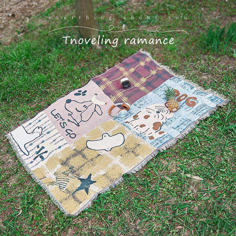 卡通小狗沙发巾2025新款针织沙发盖布毯四季通用防尘沙发垫布毯2,居家布艺,沙发套,淘宝优惠券,粉丝福利购,淘宝优惠卷