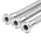 304不锈钢波纹金属软管卡盘酒厂用接头快装 卡箍钢丝编织网管路