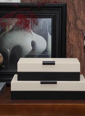 轻奢极简现代风法式收纳首饰盒桌面摆件衣帽间书房创意样板间装饰