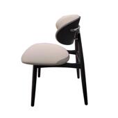 意式 餐桌椅 极简餐椅北欧实木中古风轻奢高级感家用靠背椅设计师款