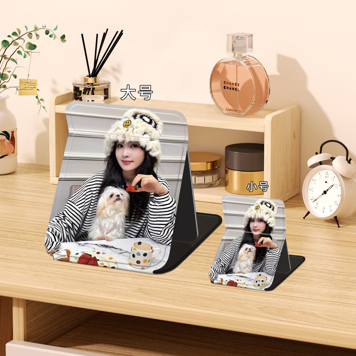 白鹿ins折叠镜高颜值学生宿舍镜