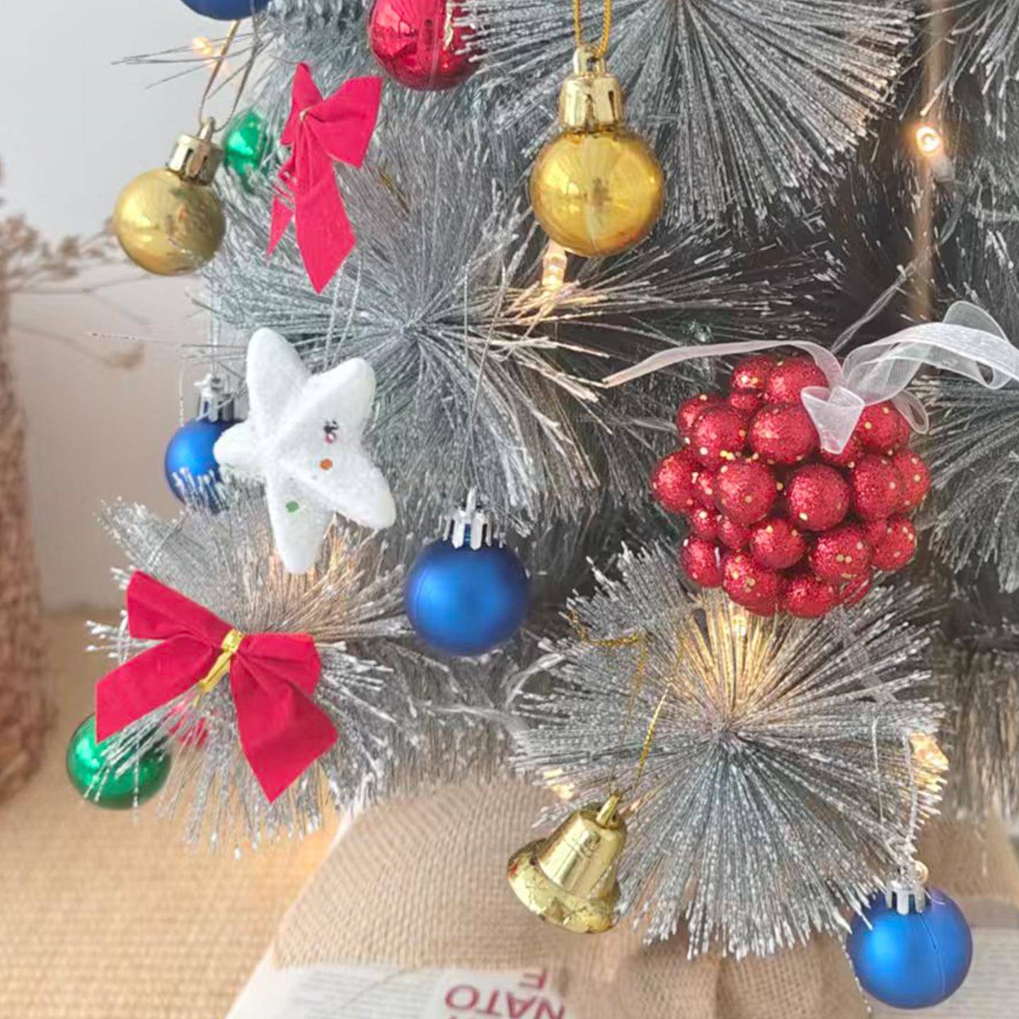 圣诞树套餐迷你新款60cm松针树led发光家用橱窗桌面摆件圣诞装饰