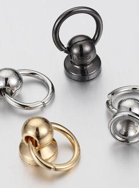 铜制带环和尚头奶嘴钉 旋转吊环手机壳玩偶挂耳装饰钉饰品配件