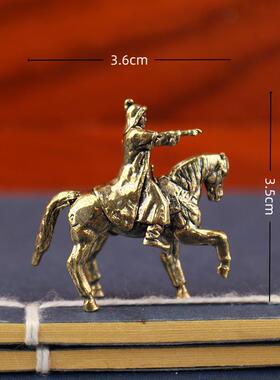 黄铜一代天骄成吉思汗铁木真茶桌茶几摆件装饰品成吉思汗骑马摆件