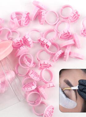 桶装美睫心形戒指杯30pcs/桶嫁接睫毛滴胶水托盘睫毛开花杯