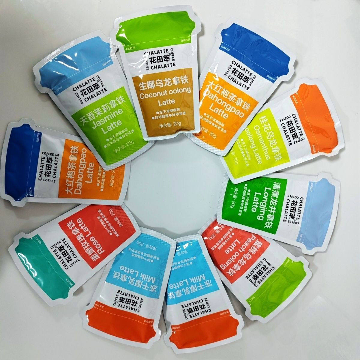 花田萃厚乳生椰拿铁咖啡速溶茶香风味冻干浓缩冷萃小粒花茶牛奶咖