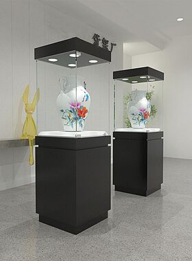 博物馆展示柜古董收藏展柜瓷器文物字画独立玻璃S柜珠宝展览酒柜
