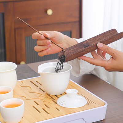 德化白瓷手抓碗h羊脂玉功夫茶具过滤防烫盖碗泡茶壶单壶杯子套装