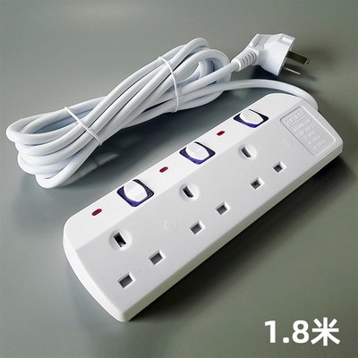 内地澳洲适用 港版英标转国标中规 B英规转换插座排插拖板13A转10