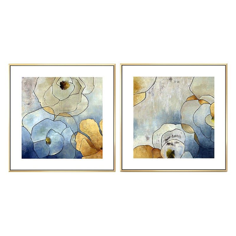 美式餐厅装饰画j抽象花轻奢金沙发背景墙画样板间卧室玄关创意画,家居饰品,现代装饰画,淘宝优惠券,粉丝福利购,淘宝优惠卷