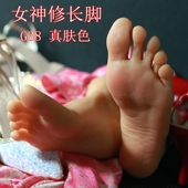 仿真足模恋足舔脚硅胶脚模型美脚丝袜真人玉O足女脚丫丝袜脚模假