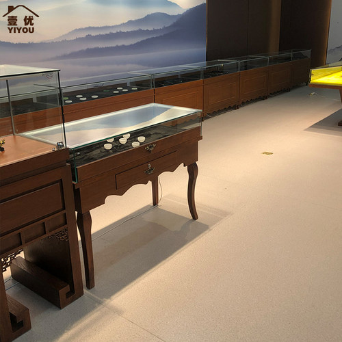 实木珠宝展示柜首饰n展柜翡翠玛瑙玉石柜台玻璃柜子复古银饰品柜