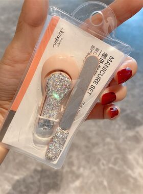 指甲钳防飞溅家用大号剪指甲刀套装E超大指甲剪修眉刀一套镶钻潮