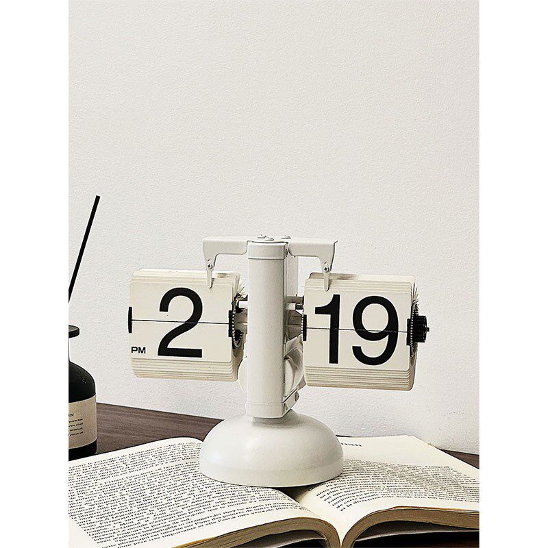 欧式创意自动翻页时钟客r厅桌面摆件装饰复古机械座钟摆钟家装台,家居饰品,座钟,淘宝优惠券,粉丝福利购,淘宝优惠卷