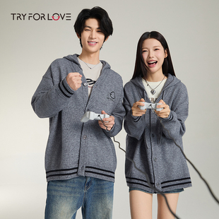 高级感针织衫 穆祉丞同款 2025新款 毛衣秋冬季 外套女 简约宽松情侣装