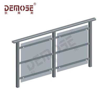 狄姆斯栏杆铝合金商品楼安全防护栏小区家装钢化玻璃钢栏板