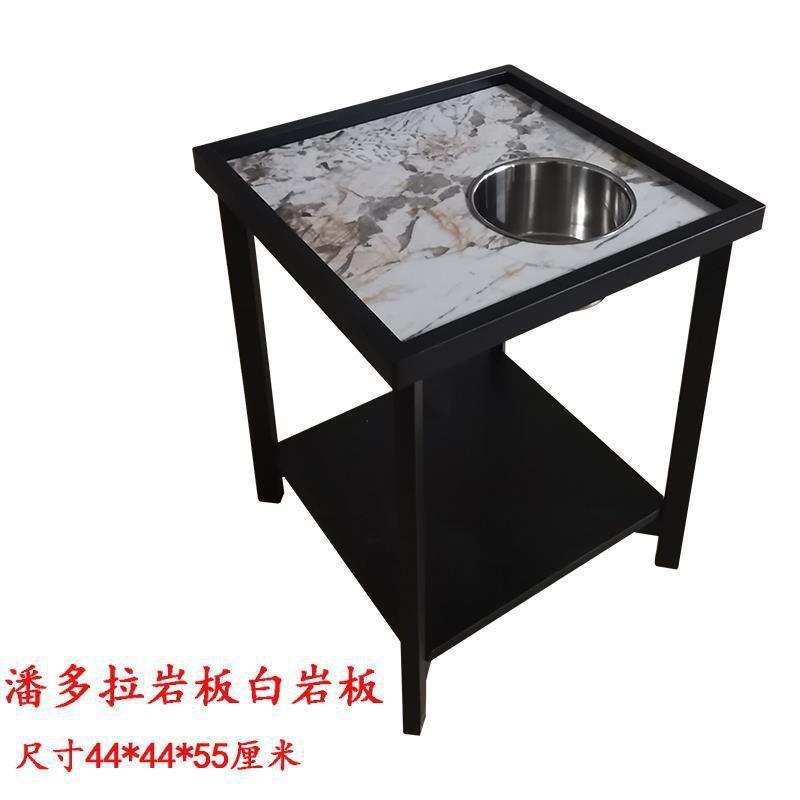 不锈钢玻璃面棋牌室茶水置物架