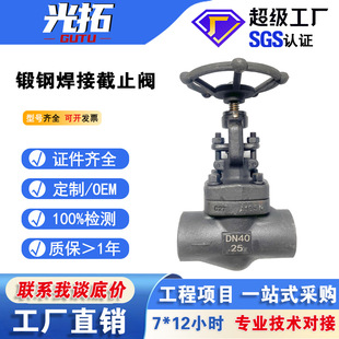 J61H焊接式锻钢截止阀 800LB手动蒸汽截止阀规格齐全